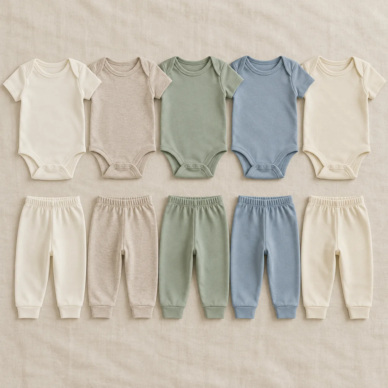 Everyday Rotation Ten-Piece Set — Cream / Oat / Sage / Blue