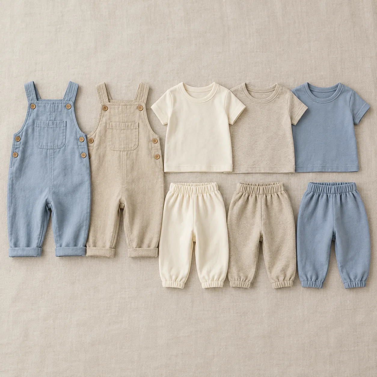 Little Explorer Eight-Piece Set — Blue / Oat / Cream