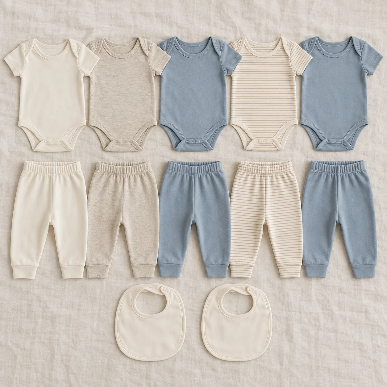 Cloud Capsule Twelve-Piece Set — Cream / Oat / Blue